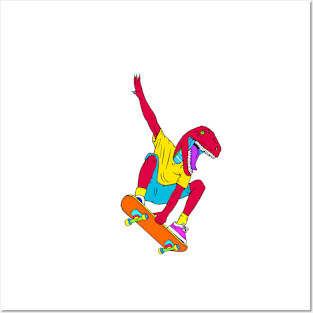 Skate Raptor Posters and Art